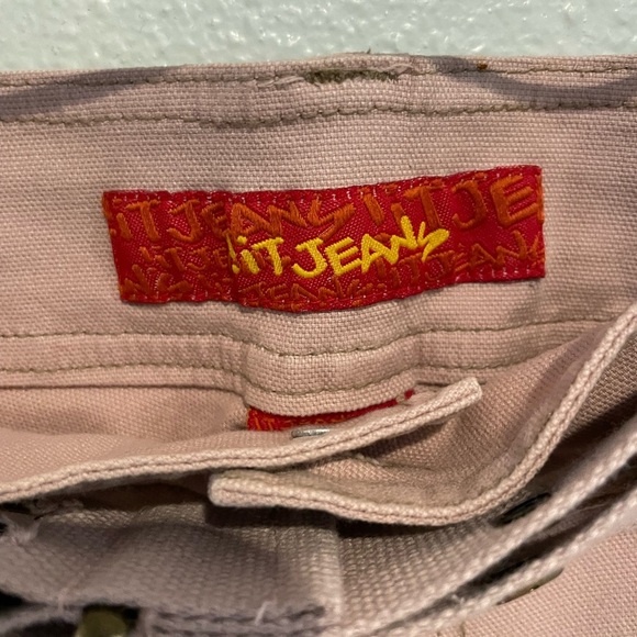 Dust Pink wide leg crop pants with belt. !It Jeans Size 11/12 - Picture 4 of 6